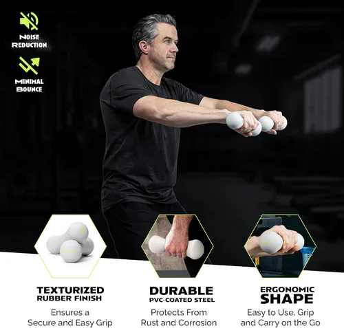 Miniatura 5 de Rage Fitness Dumbbell Hand Weight (Sold in Pairs), PVC Coated, Texturized Rubber Exercise & Fitness Dumbbell for Home Gym Equipment Workouts