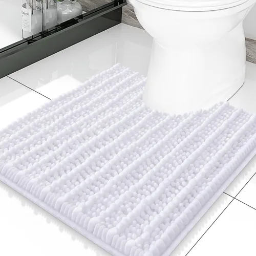 Miniatura 163 de Smiry Alfombras de Baño 24x16 pulgadas, Alfombras de Baño de Chenilla Extra Suaves y Absorbentes, Respaldo de Goma Antideslizante, Lavable a Máquina