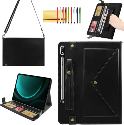 Miniatura 89 de Bolso Funda para Samsung Galaxy Tab S10 FE/S9 FE 10.9"/S9/S8/S7 11", Techcircle Folio con Soporte Cruzado, Billetera con Ranura para Lápiz S Pen