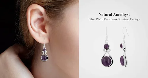 Miniatura 4 de Pendientes colgantes hechos a mano con piedras preciosas naturales 925, Gema, Gema