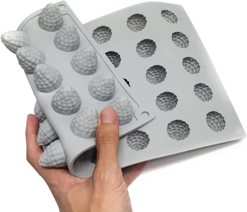 Miniatura 7 de mostsom Molde de Silicona 3D de Frambuesa de 35 Cavidades para Fondant Chocolate Dulces Pasta de Goma Arcilla Polimérica Resina Cocina Horneado