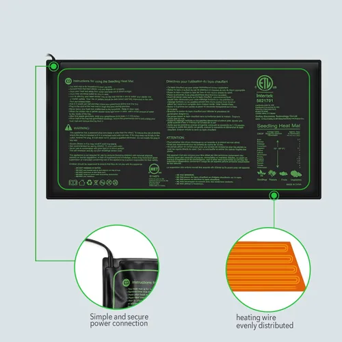 Miniatura 5 de Tapete térmico para plántulas con certificación ETL, almohadilla térmica hidropónica cálida para inicio de semillas en interiores, elaboración