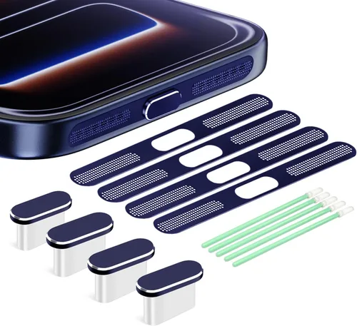Miniatura 8 de Tapón Antipolvo USB C, Funda de Puerto USB C Tipo C para Enchufe de Puerto de Carga, Funda Antipolvo para Altavoces, Accesorios para iPhone 17 Pro