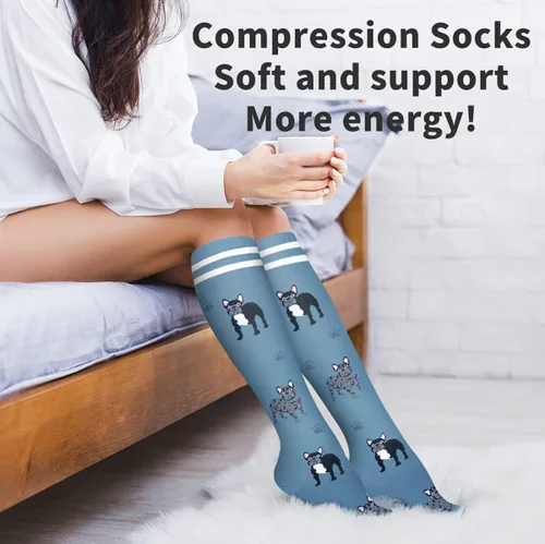 Miniatura 4 de Calcetines médicos de compresión de cobre para mujeres y hombres (6 pares), el mejor apoyo para correr, atletismo, enfermería, viajes