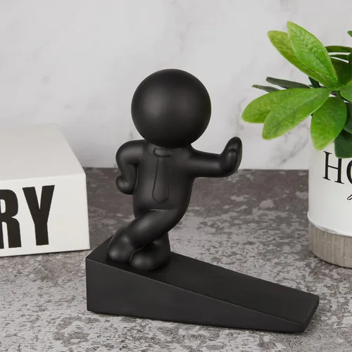 Miniatura 6 de Lindo Tope de Puerta, Decorativo y Resistente, Tope de Puerta Bien Diseñado, Eficaz para Mantener su Puerta Abierta, 1 Paquete, Negro (Patentado)