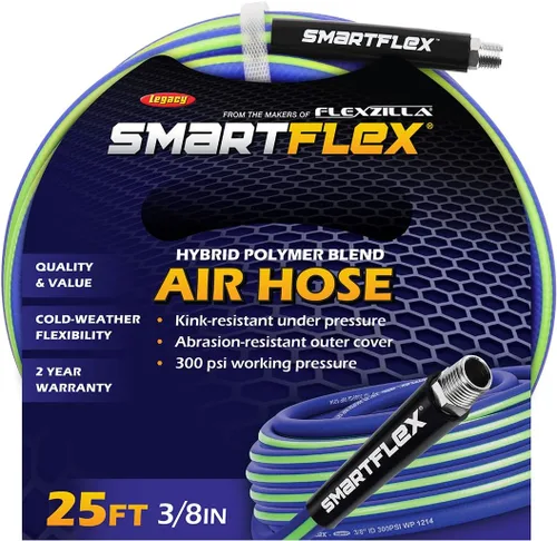 Miniatura 2 de SmartFlex Manguera de aire, 3/8 pulg x 25 pies, híbrida, azul - HSF3825BL2