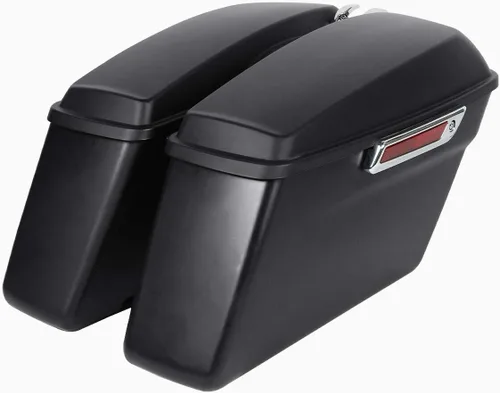 Miniatura 3 de Green-L Alforjas duras de color negro mate para Harley Touring Road King Street Glide Electra Ultra 2014-2024 Mate negro