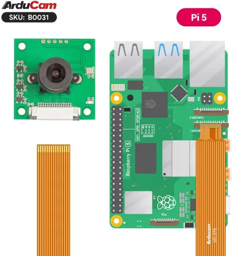 Miniatura 5 de Arducam Sensor de lente OV5647 para cámara Raspberry Pi, lente ajustable e intercambiable M12, enfoque y mejora de ángulo para Raspberry Pi 4/3/3 B+