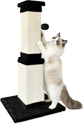 Miniatura 9 de Poste rascador para gatos grandes, rascador de gatos para gatos de interior y adultos, poste rascador de sisal resistente para proteger muebles, 32