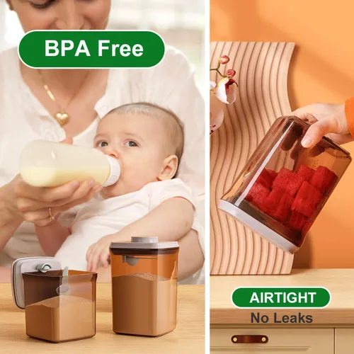 Miniatura 4 de Contenedor de fórmula, 1700 ml/730 g, dispensador hermético de fórmula, contenedor de alimentos práctico de un botón con apertura emergente, 57.5 fl