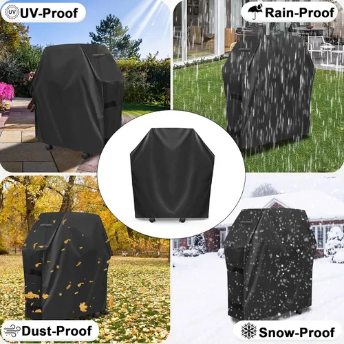 Miniatura 6 de OutdoorLines Cubierta Impermeable de Servicio Pesado para Parrilla BBQ - Cubiertas Universales para Parrilla de Barbacoa Resistentes a UV, Cubierta