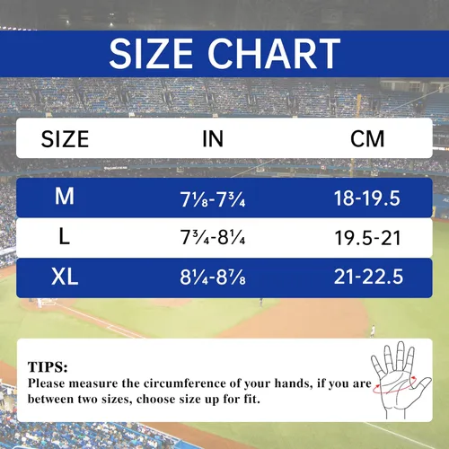 Miniatura 7 de HANDLANDY Guantes de bateo de béisbol para adultos y jóvenes, guantes de bateo de sóftbol con agarre transpirable para hombres, niños y niñas Blanco
