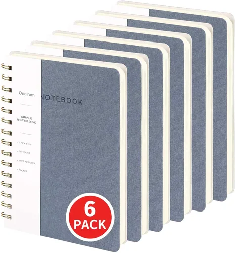 Miniatura 36 de Cuaderno de espiral – Cuaderno grande de tapa dura de 8.5 x 10.98 pulgadas con banda elástica y bolsillo, 180 páginas, diario plano de alambre