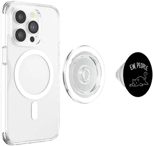 Miniatura 3 de Ew People Gato Gatos Meow Kitty Lovers Hate People Gift PopSockets MagSafe PopGrip para iPhone