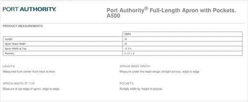 Miniatura 2 de Port Authority A510 - Delantal de longitud media con bolsillos