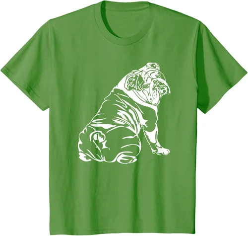 Miniatura 86 de Gracioso Bulldog Inglés playera perro Hund playera regalo, Azul (Heather blue)