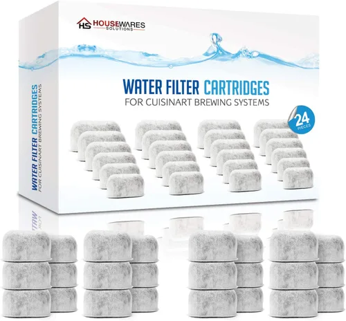 Miniatura 2 de Paquete de 24 filtros de agua de carbón de repuesto para máquinas de café Cuisinart por Housewares Solutions