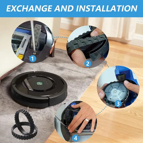 Miniatura 4 de Llantas de repuesto para Irobot Roomba para ruedas Series 500, 600, 700, 800 y 900 e5 e6 e7 i3 i3+ i4 i6 i6+ i7 i8 j7, para todos los modelos IROBOT
