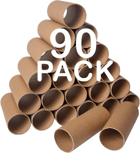 Miniatura 10 de Paquete de 120 tubos de cartón grueso para manualidades, rollos de manualidades, tubos redondos de cartón, tubos de manualidades, rollos de papel