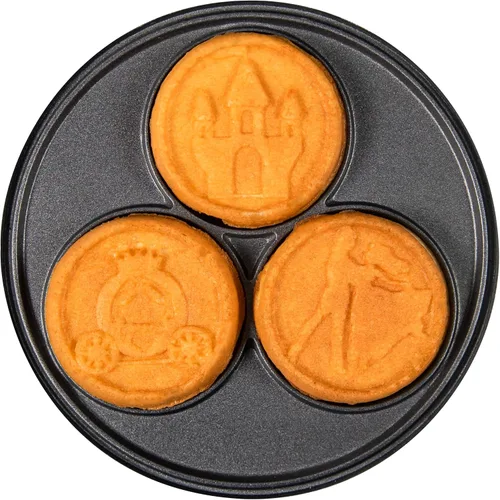 Miniatura 4 de Nostalgia MyMini Princess Icons Shape - Máquina eléctrica de gofres, plancha antiadherente de 5 pulgadas para gofres, hash browns, huevos y más