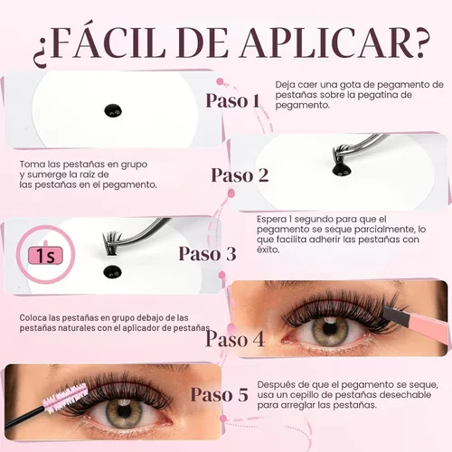 Miniatura 5 de Pegamento para Pestañas en Racimo Sensitive Open Eyes 3s de Fijación Fuerte y Larga Duración por 2 Semanas, Adhesivo de Pestañas Impermeable