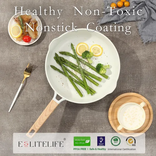 Miniatura 3 de ESLITE LIFE Sartén de cerámica antiadherente, no tóxica para tortilla de huevos, sartenes de cocina compatibles con todas las estufas