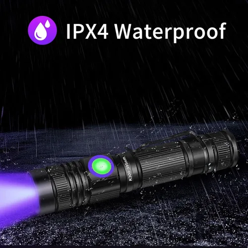 Miniatura 8 de Linterna de luz negra UV, mini lámpara de madera portátil USB - C recargable luz negra 395nm potente LED de mano linterna ultravioleta focalizable