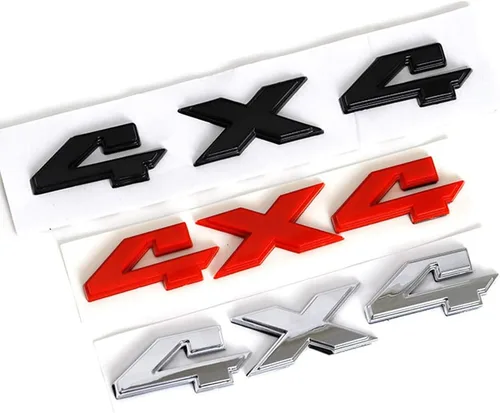 Miniatura 4 de Adhesivo de emblema de 8.8 pulgadas, 4 x 4, 1 unidad, color negro mate, calcomanía cromada de repuesto para Dodge Ram 1500 2500 3500, Jeep Grand