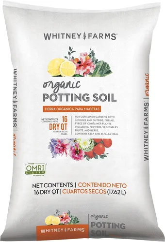 Miniatura 15 de Whitney Farms Suelo orgánico para macetas: mezcla natural para contenedores para interiores y exteriores, tierra orgánica para macetas