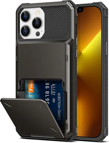 Miniatura 11 de TITACUTE Funda Cartera para iPhone 13 Pro Max con Soporte para 4 Tarjetas de Crédito, Diseño de Tapa Plegable, Ranura para ID, Bolsillo Trasero