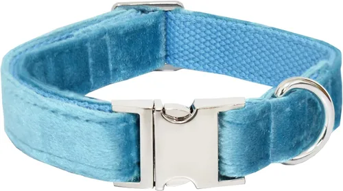 Miniatura 10 de Bubblepup Collar de terciopelo para perro, collar suave para perros pequeños, medianos y grandes