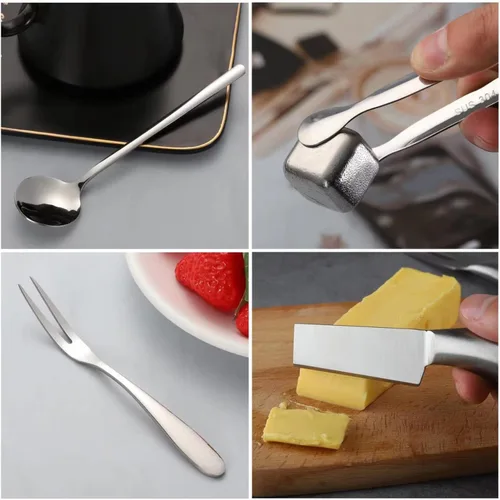 Miniatura 3 de Juego de cuchillos esparcidores de mantequilla de queso, juego de cuchillos esparcidores de mantequilla de queso de acero inoxidable, cuchillos