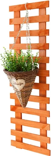 Miniatura 7 de Soporte de madera para flores, para colgar en la pared, para plantas, escalada, para interior, salón, balcón, tres tamaños Azul