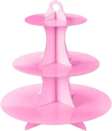 Miniatura 8 de YLDW Soporte para Cupcakes de 3 Niveles, Soporte para Pastel, Torre de Soporte para Cupcakes DIY Escalonada para Exhibiciones de Mesa de Postres