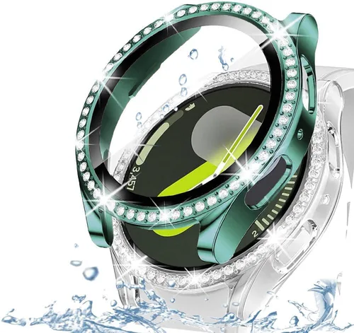Miniatura 30 de DEALELE Paquete de 1 + 3 fundas y protector de pantalla compatible con Samsung Galaxy Watch FE / 5/4 de 1.575 pulgadas, funda protectora