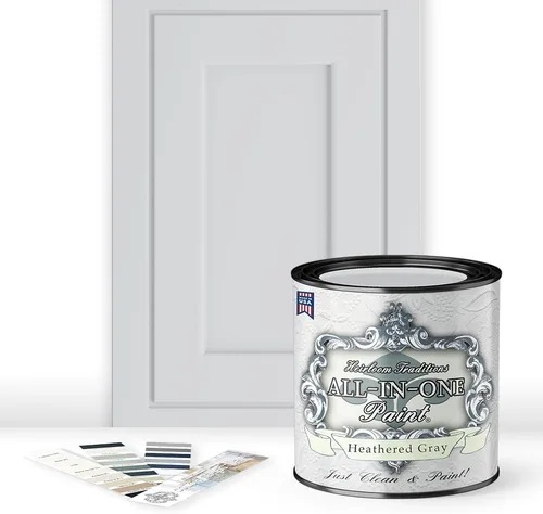 Miniatura 206 de Pintura TODO EN UNO, Abbey (gris cálido), Muestra de 8oz - Pintura duradera para gabinetes y muebles. Imprimación y capa superior incorporadas,