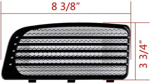 Miniatura 2 de Cubiertas cromadas para parrilla de radiador de nido de abeja, color negro brillante, compatibles con Harley Touring Electra Street Glide 2014 2015