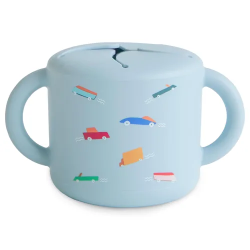Miniatura 12 de mushie - Taza para merienda de silicón, contenedor de alimentos a prueba de derrames para niños pequeños y bebés (arena movediza)