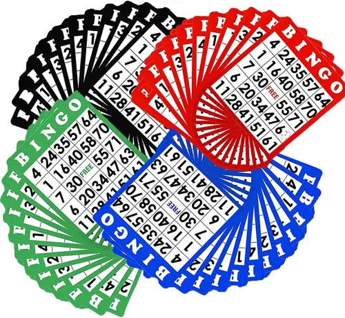 Miniatura 2 de Regal Bingo - Juego de tarjetas de bingo y fichas reutilizables – 50 cartas de juego estándar, 50 tarjetas de llamada y 500 fichas de bingo Conjunto