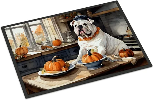 Miniatura 27 de Caroline's Treasures DAC1720MAT Affenpinscher - Tapete de otoño para cocina, con calabazas, 18 x 27 pulgadas, tapete para puerta delantera