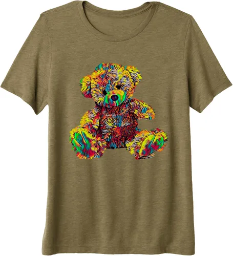 Miniatura 7 de Lindo oso de peluche de peluche camiseta premium, Negro