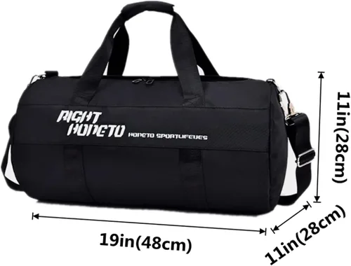 Miniatura 2 de Sutmdo Bolsas de gimnasio para hombres y mujeres, ligera, bolsa de lona deportiva con compartimentos para zapatos y húmedos, bolsa de lona