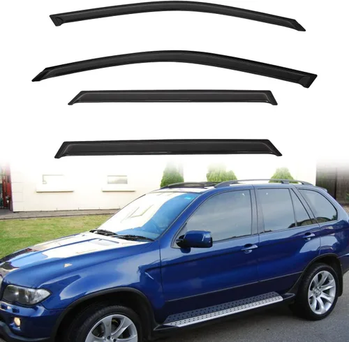 Miniatura 71 de Protectores de lluvia compatibles con modelos Trailblazer/GMC Envoy 2002-2009 para 5 pasajeros, visera de ventana lateral, deflector de viento