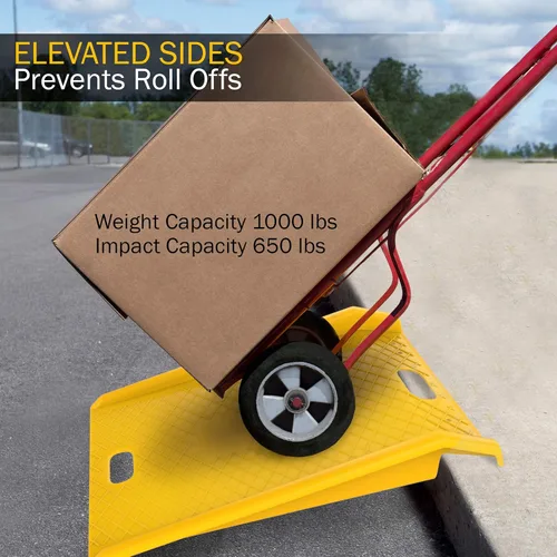 Miniatura 3 de Rampa para bordillo - Rampa portátil resistente con capacidad de peso de 1000 libras - para carretillas de muebles, carretillas de mano o carritos