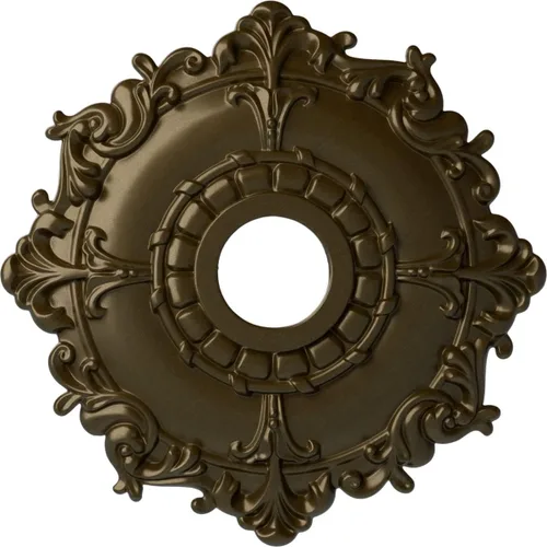 Miniatura 24 de Ekena Millwork CM18RL medallón de techo Riley de 18 in (diam. ext.) x 3 1/2 in (diam. int.) x 1 1/2 in, CM18RL Primed
