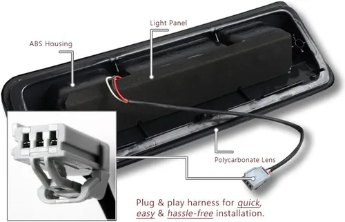 Miniatura 4 de Luz de freno trasera de montaje central para techo trasero, LED de montaje alto, tercera tercera luz de freno compatible con Ford F-150 Lobo 2004
