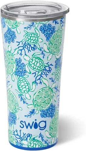 Miniatura 55 de Swig Life - Vaso de 22 oz con aislamiento térmico, vaso de café con tapa, apto para portavasos, apto para lavavajillas, acero inoxidable, taza