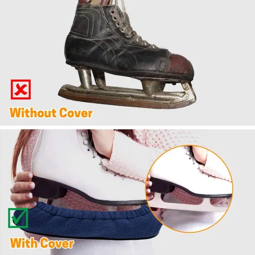 Miniatura 5 de VISEMAN Cubiertas de hoja de patinaje sobre hielo, empapadores de patinaje sobre hielo, protectores para patines de hockey, patines artísticos