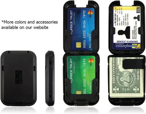 Miniatura 3 de Flipside Wallets 4 Cartera con bloqueo RFID para hombre con clip extraíble para dinero, delgada, segura y resistente a los golpes