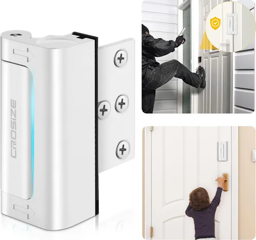 Miniatura 15 de Cerradura de seguridad para puertas del hogar, cerradura de refuerzo de metal mejorada, 3" que soporta 1000 libras de impacto para puertas